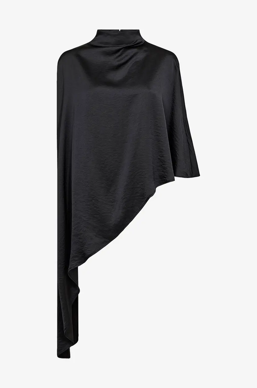 Co'couture Blondebluse IdunCC Turtle Cape Blouse - Svart