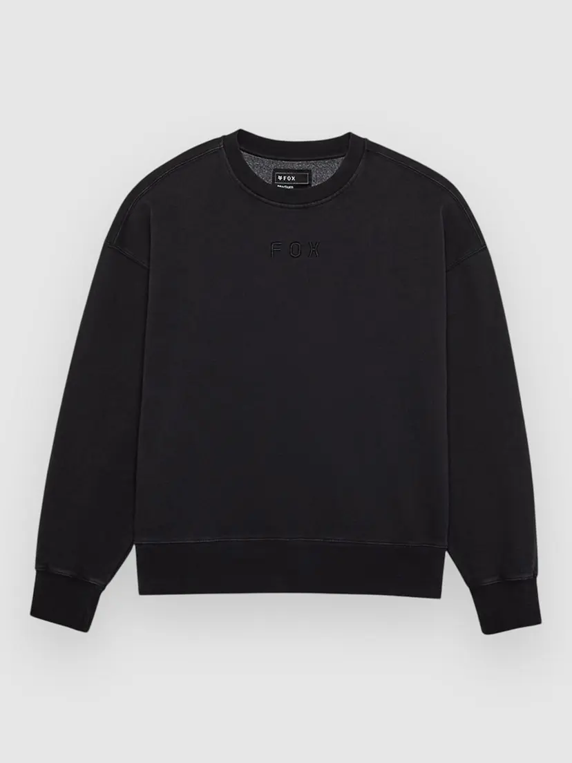 FOX Fox Wordmark Oversized Crew Fleecegenser svart