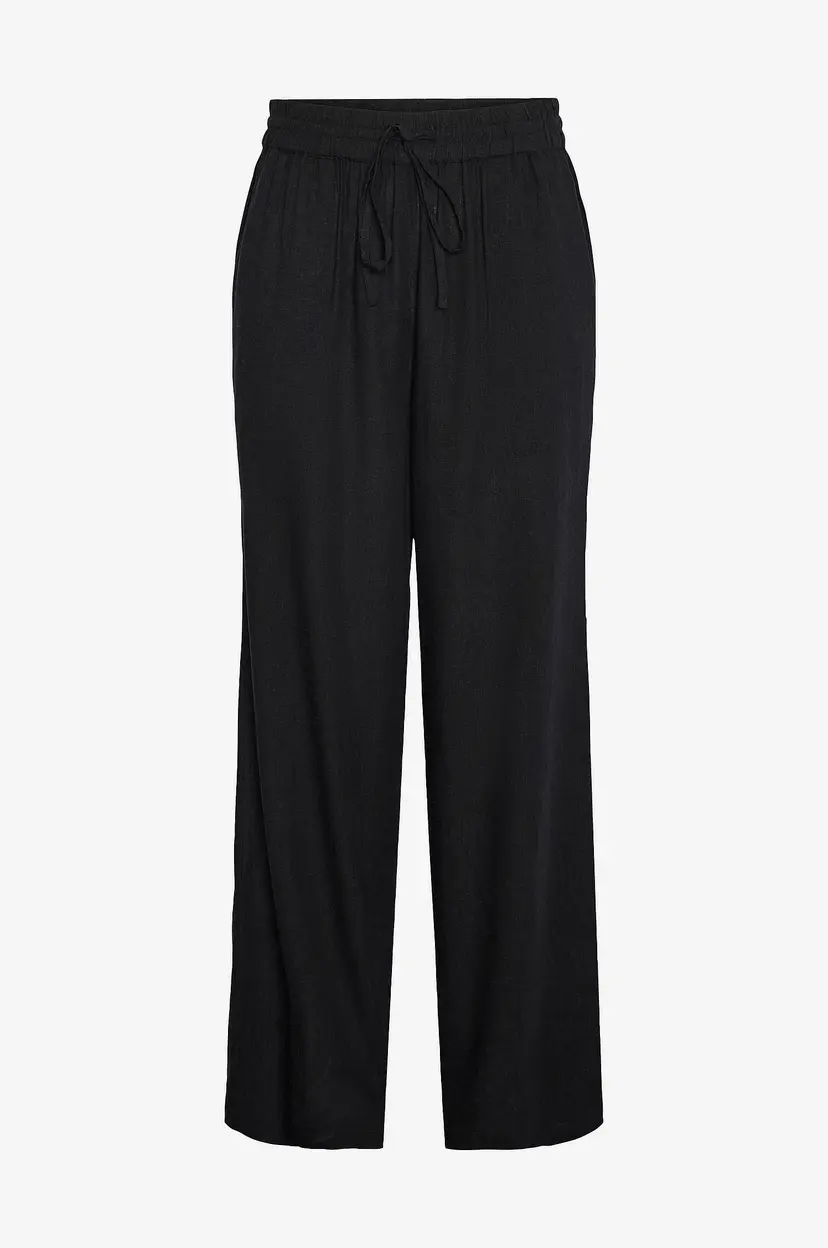 Pieces Bukser pcPia HW Wide Pants Wvn - Svart