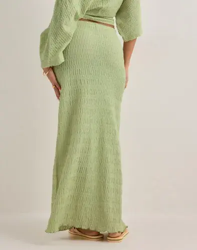 Nelly Nelly - Grønn - Elegant Structure Maxi Skirt