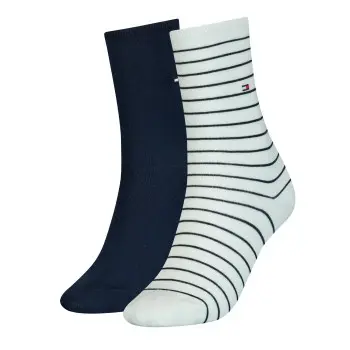 Tommy Hilfiger Tommy Hilfiger Strømper 2P Classic Small Stripe Socks Mixed Str 35/38 Dame