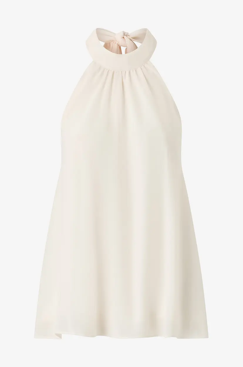 Gina Tricot Topp Halterneck - Natur