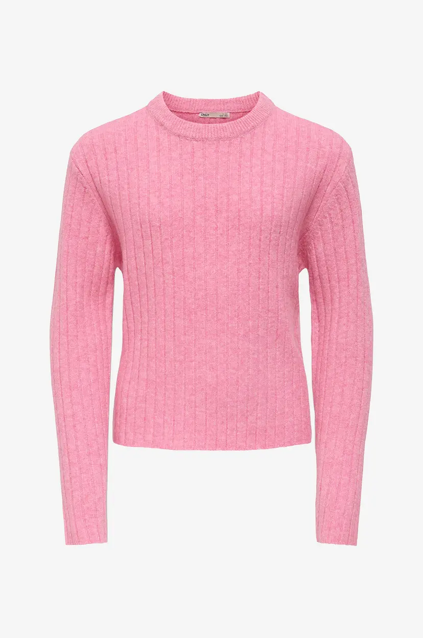Kids Only Pullover kogJeanett Life LS Rib O-neck CP KN - Rosa