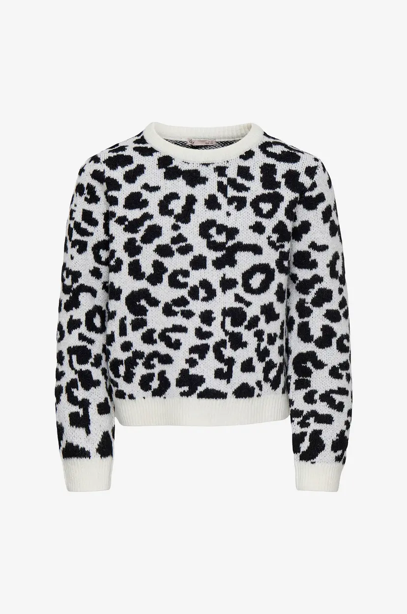 Kids Only Genser kogDora Life Leo L/S O-neck Knt - Grå