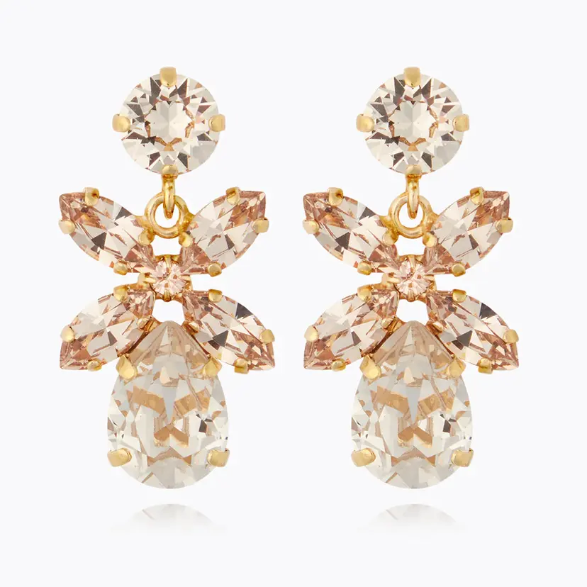 Caroline Svedbom Mini Dione Earrings Gold Silk