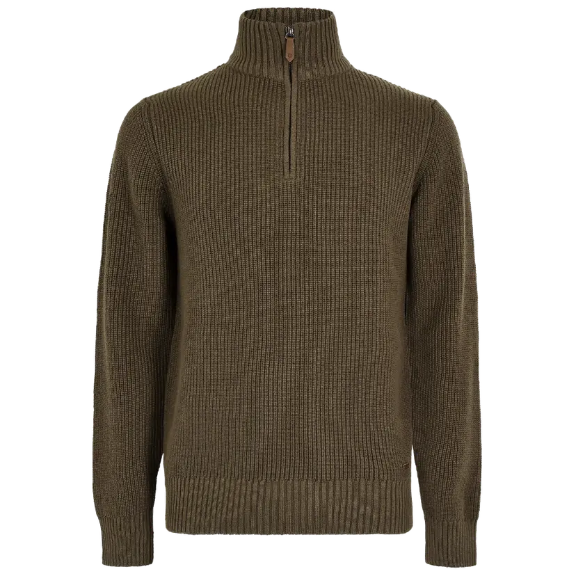 Dubarry Dubarry Portmarnock Men’S Fisherman Zip Neck Kelp