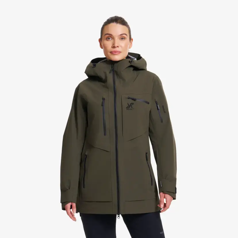 RevolutionRace Cyclone Long 3L Jacket Dame Forest Night