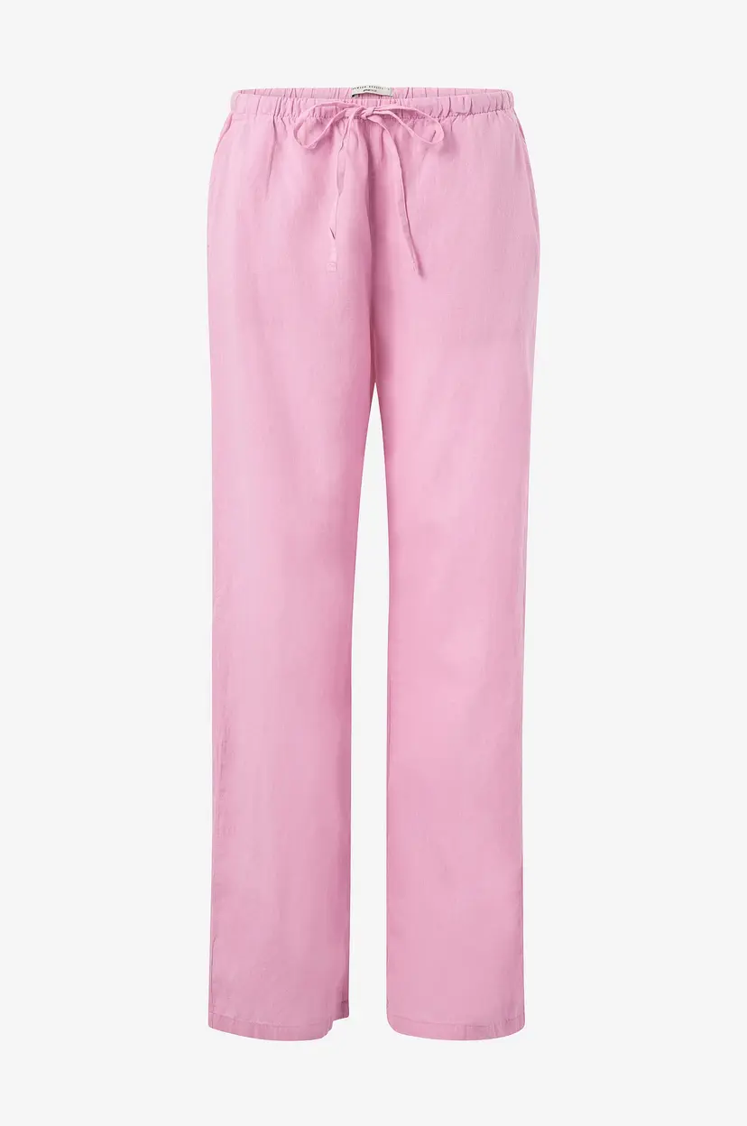 Gina Tricot Bukser Dina Linen Trousers - Rosa