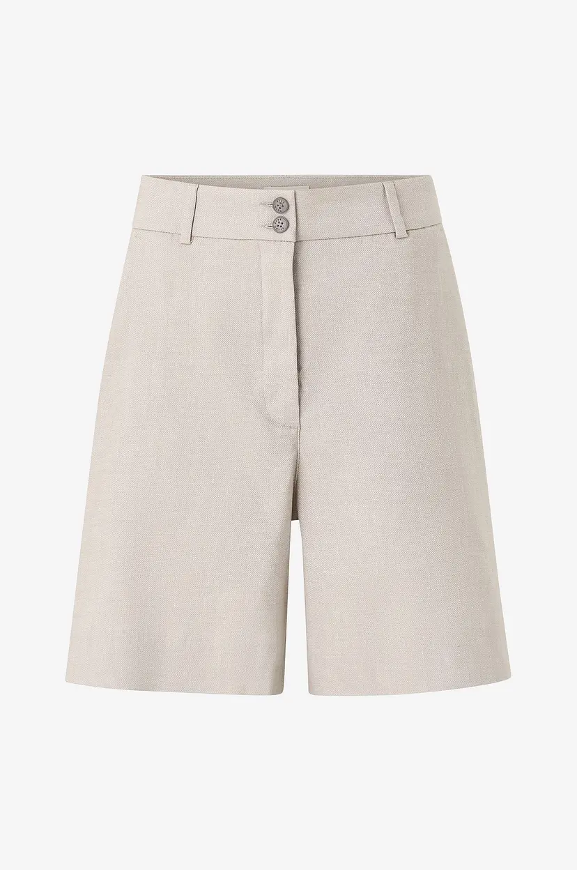 FiveUnits Shorts i lin LauraFV Midi Shorts 769 - Beige