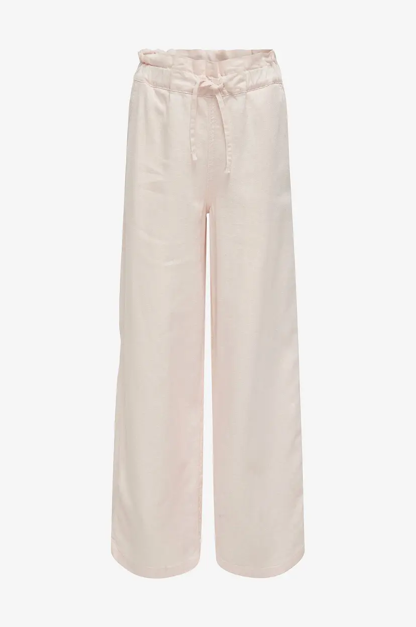 Kids Only Bukser kogCaro PB Wide Linen BL Pant Wvn - Rosa