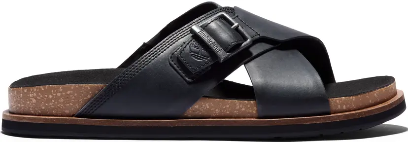 Timberland Timberland Mens Amalfi Vibes Cross Strap Sandal Jet Black