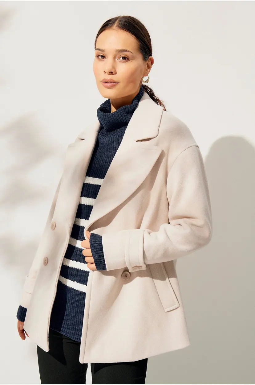 Ellos Collection Dobbelbryst jakke - Beige