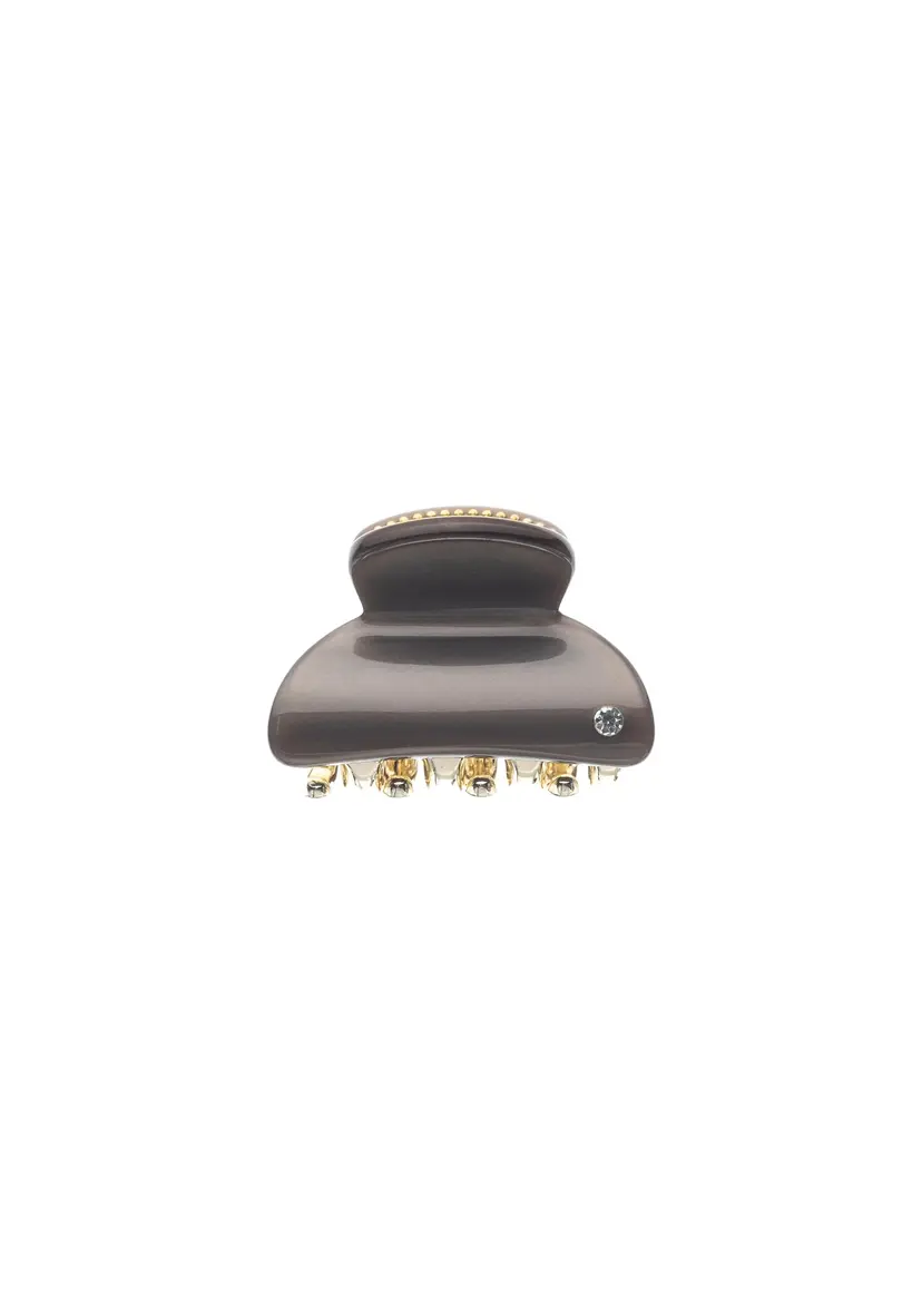 Dark Hair Claw Small Soft Brown