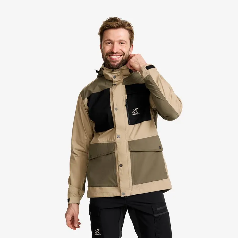 RevolutionRace Rambler Lightweight Pro Jacket Herre Khaki/Light MossGray