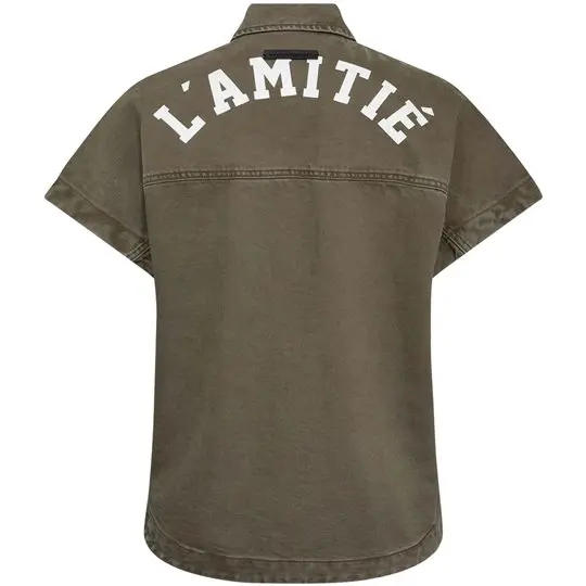 Haute L ' Amité Haute L' Amitié - Enigma NS Logo Shirt - Mud