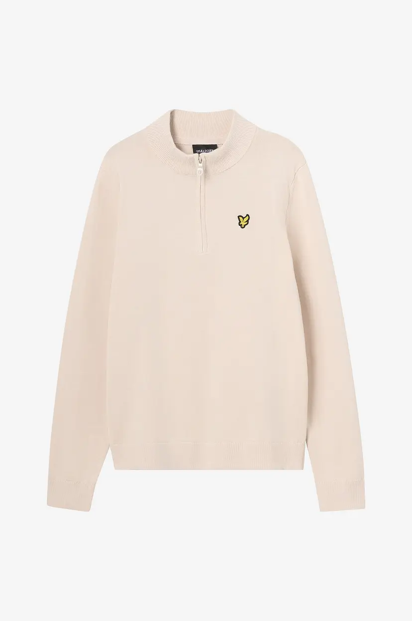Lyle & Scott Genser 1/4 Zip Jumper - Beige