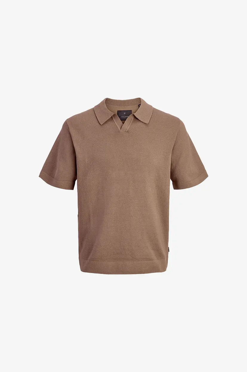 Jack & Jones Pullover jprBlamilano Spring Split Neck SS S - Brun