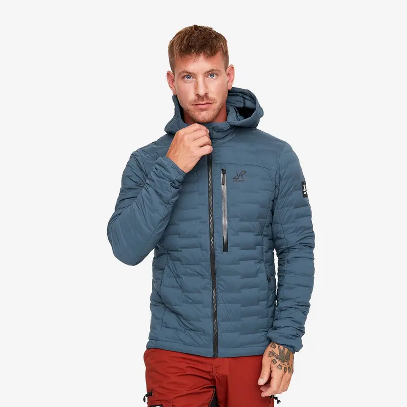 RevolutionRace Flex Stretch Hooded Down Jacket Herre Moonlit Ocean