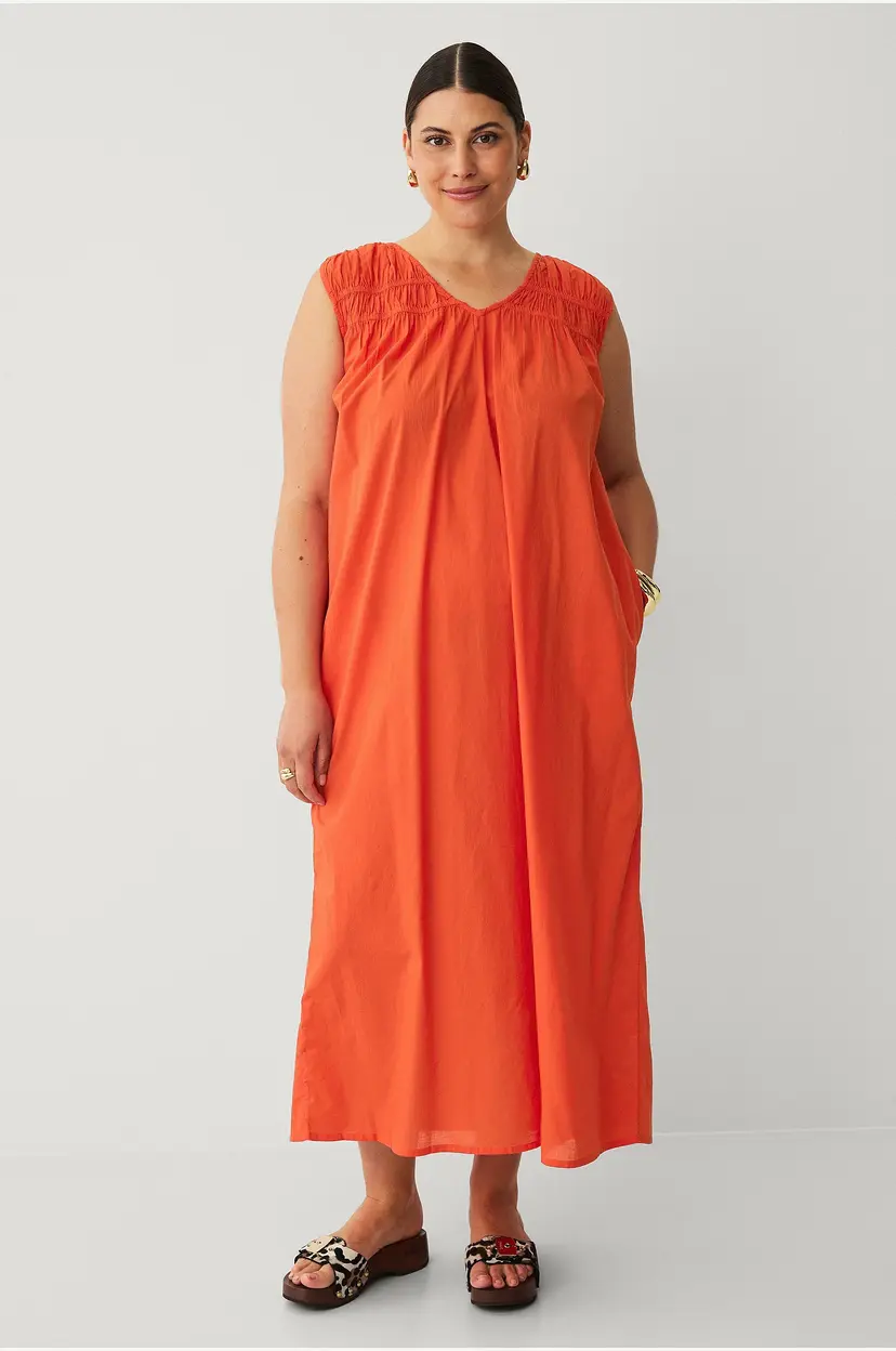 KAFFE Curve Maxikjole kcThia Dress - Orange