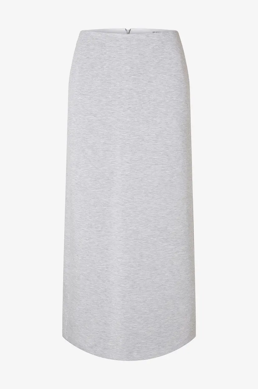 Selected Women Skjørt slfJamila HW Midi Skirt - Grå