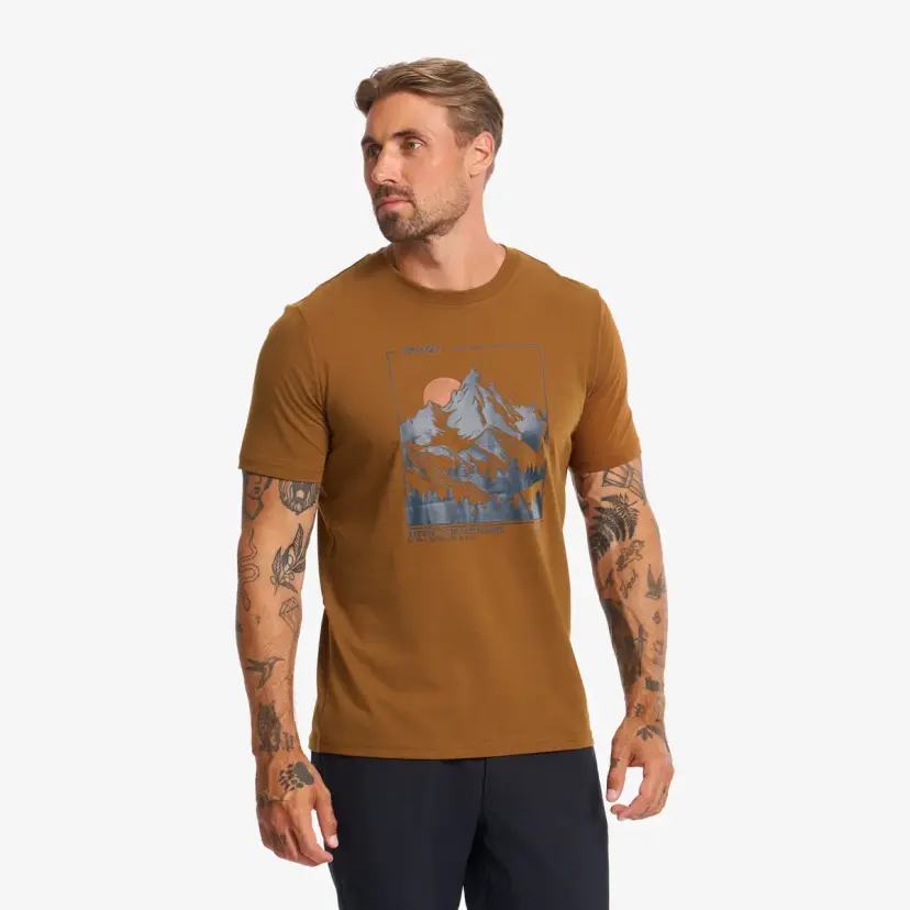 RevolutionRace Easy Graphic T-shirt Herre Monk's Robe