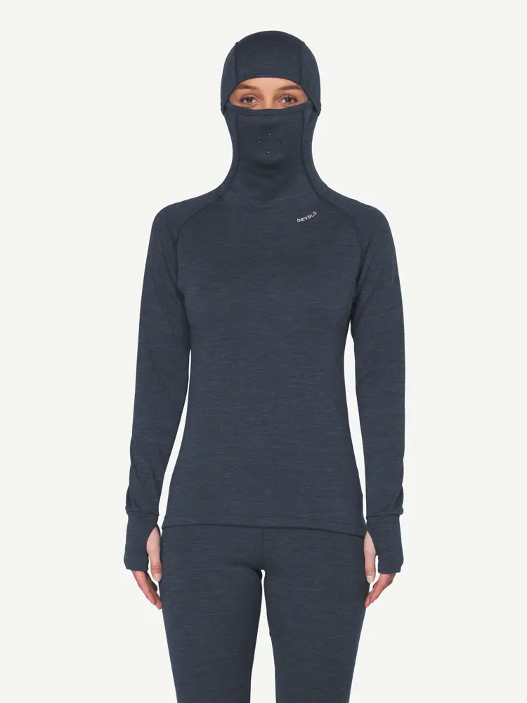 Devold Devold - Expedition Merino Silk Hoodie Dame - Large - Blå