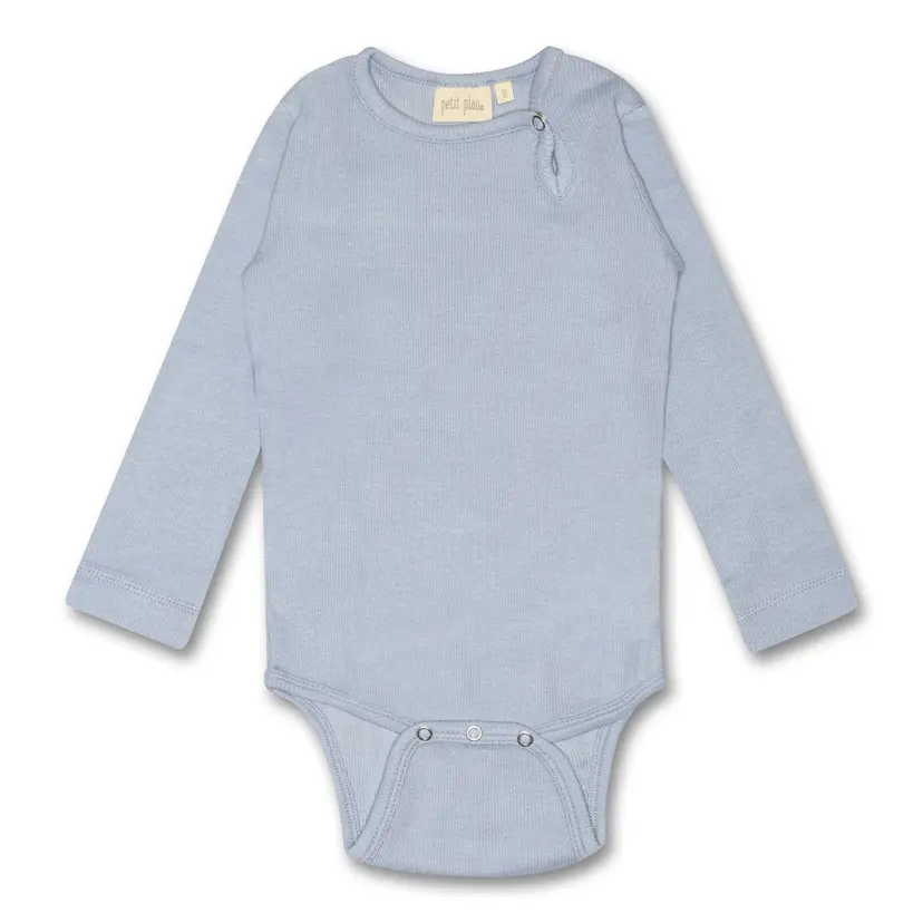 Petit Piao Petit Piao Body L/S Modal Spring Blue (74 / 9 mnd)