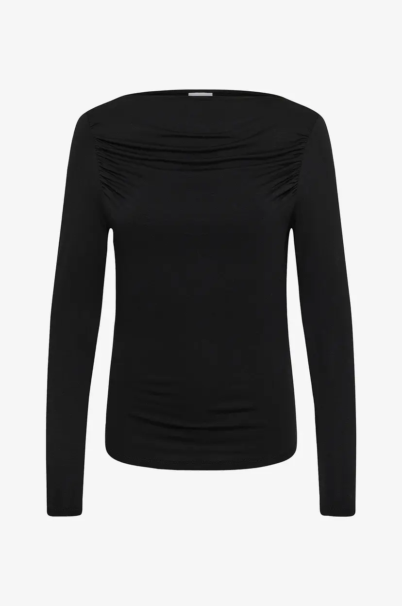 Saint Tropez Bluse ViggaSZ Boatneck Blouse - Svart