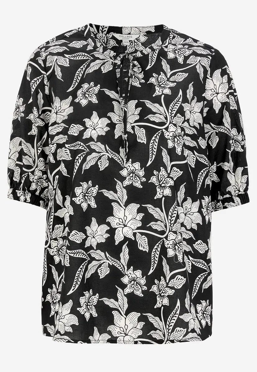 Cellbes of Sweden Vevet, mønstret bluse