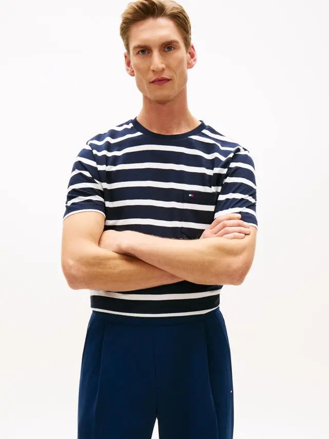 Tommy Hilfiger ESS REG FIT STRIPE POCKET TEE
