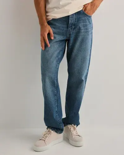 Only & Sons Only & Sons Onsedge Loose Mid. Blue 4939 Jeans Straight leg jeans Blå