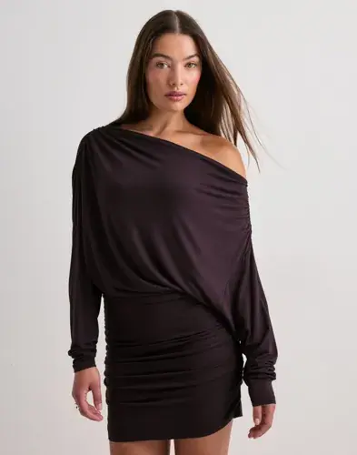 Nelly Nelly - Brun - Slouchy Ruche Dress