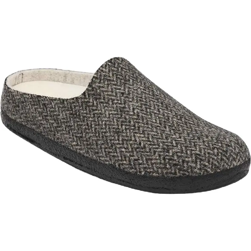 Birkenstock Birkenstock Amsterdam Wrapped Dip Felt Regular Dark Grey Herringbone