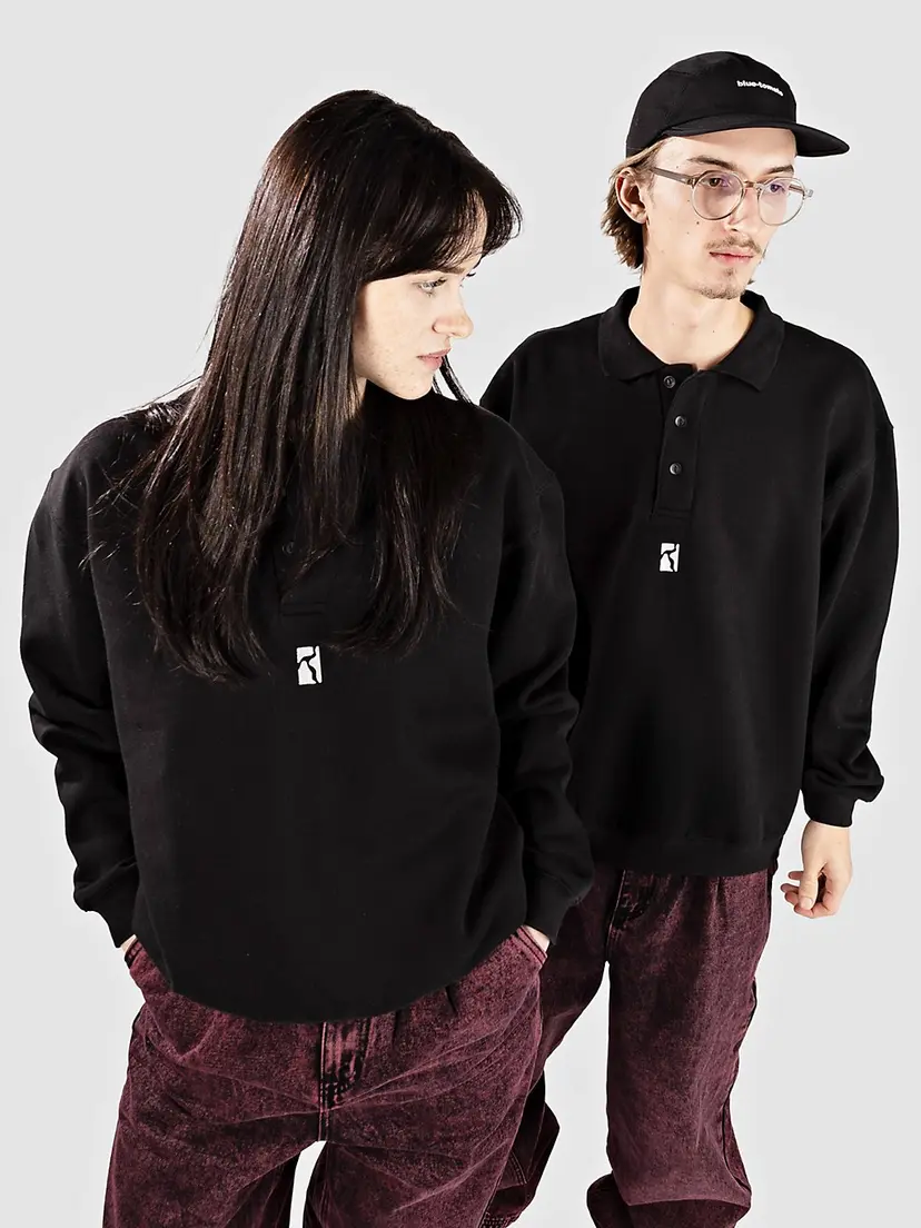 Poetic Collective Poetic Collective Heavy Sweat Langermet Polo svart