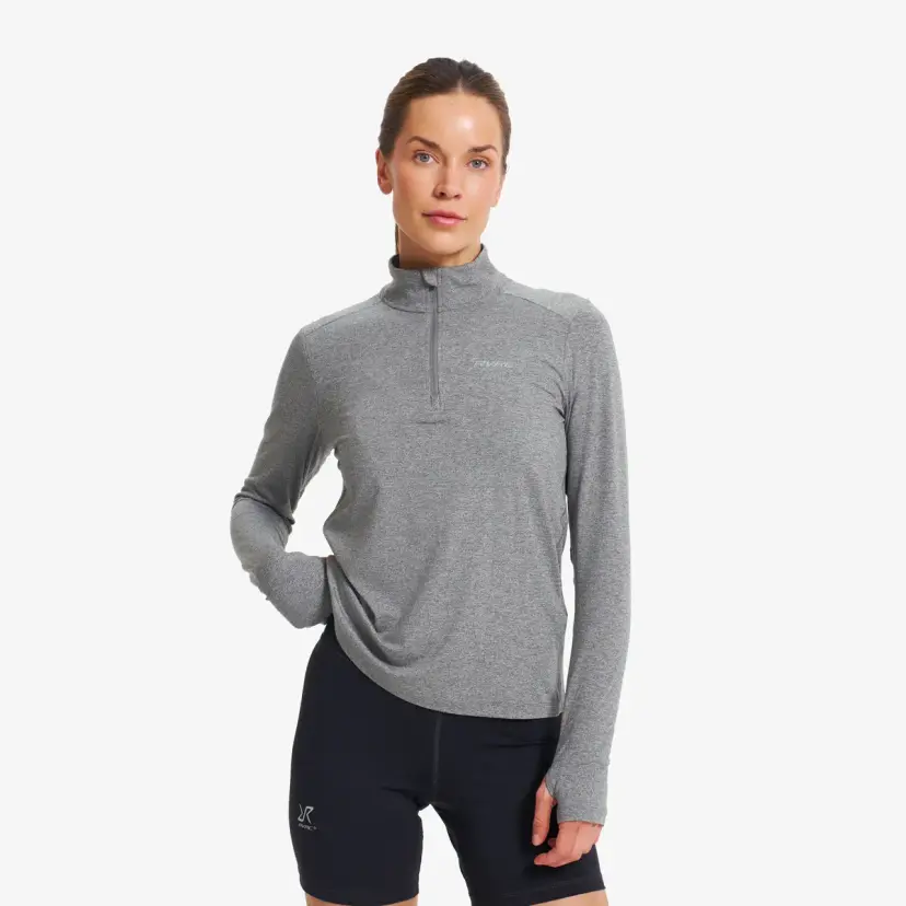 RevolutionRace Impulse Half-zip Top Dame Grey Melange