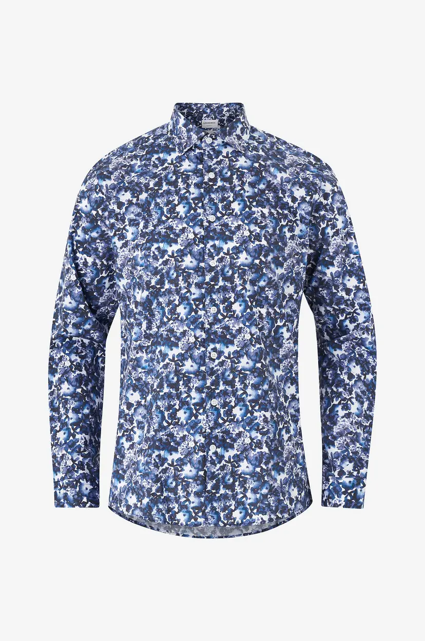 Lindbergh Skjorte Aop Floral Shirt L/S - Blå