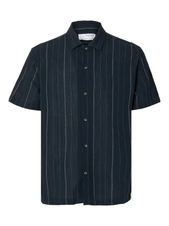 SELECTED SLHREG-MIX SHIRT SS CLASSIC CAMP