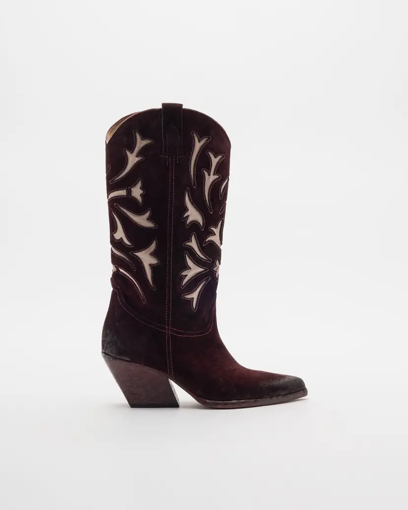 Elena Iachi Elena Iachi E4327-2 Burgundy Cowboy boots