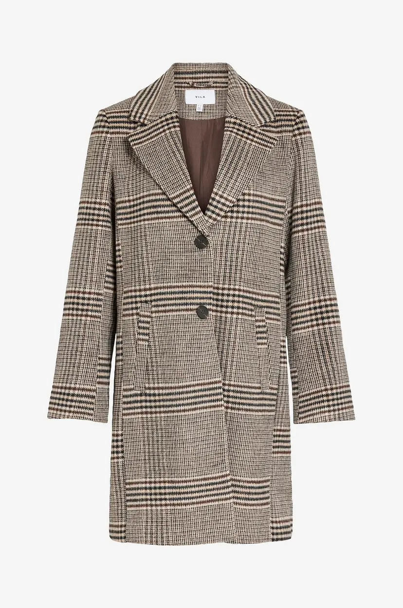 Vila Kåpe Vileova L/s Button - Brun
