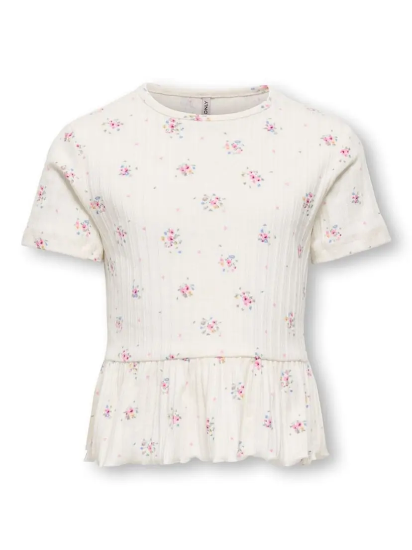 Only Kids Only Kids Billie  T-skjorte Tofu Flower Bouquet (92 / 2 år)