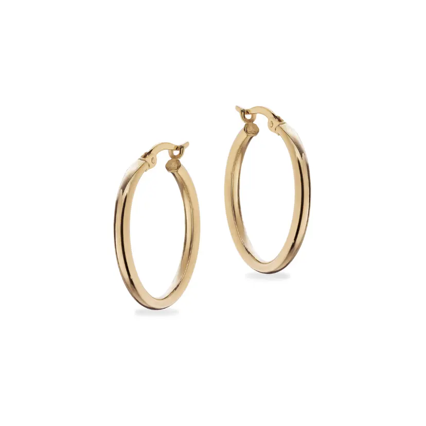 Scrouples Scrouples - Forgyldte creoler med vippelås, 3x24mm - 166452