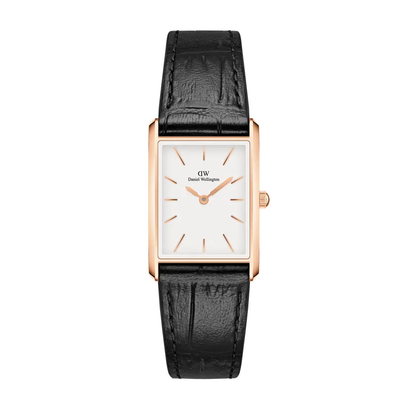 Daniel Wellington Rose Gold 22x32 Watch Bound Black Crocodile | DW