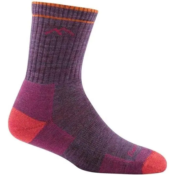 Darn Tough Darn Tough Hiker Micro Crew Midweight Cushion Socks Women Plum Heather