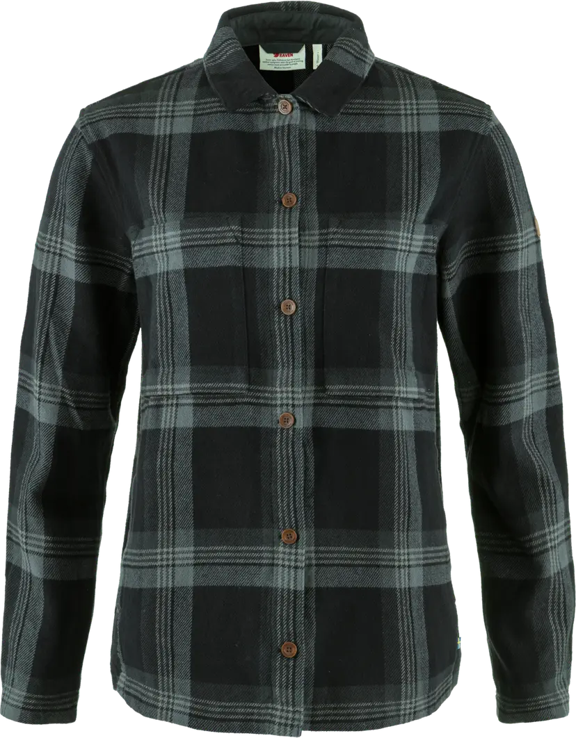 Fjällräven Fjällräven Women's Singi Flannel Overshirt Black-Iron Grey