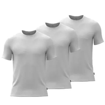 BOSS BOSS 3P Bamboo RN T-Shirt D1 Hvit Bambus Large Herre
