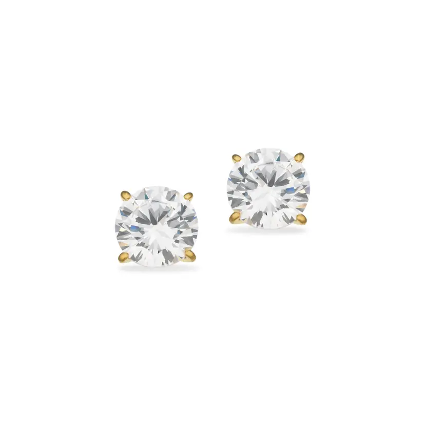 Scrouples Scrouples - Ørestikker i guldfarvet stål med zirkonia, 8mm - 165561fg