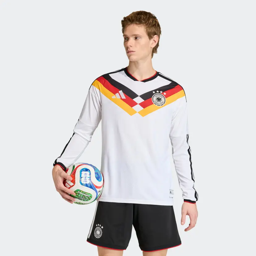 Adidas Tyskland 26 Authentic Long Sleeve Hjemmetrøye