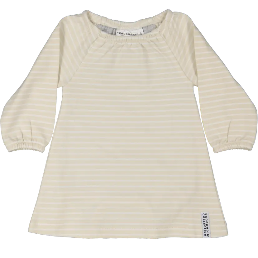 Geggamoja Singoallaklänning beige och vit - 146/152