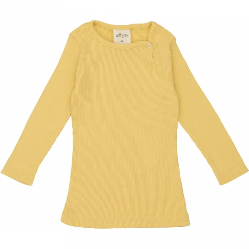 Petit Piao Gul Petit Piao Modal LS T-shirt Genser (80 / 1 år)