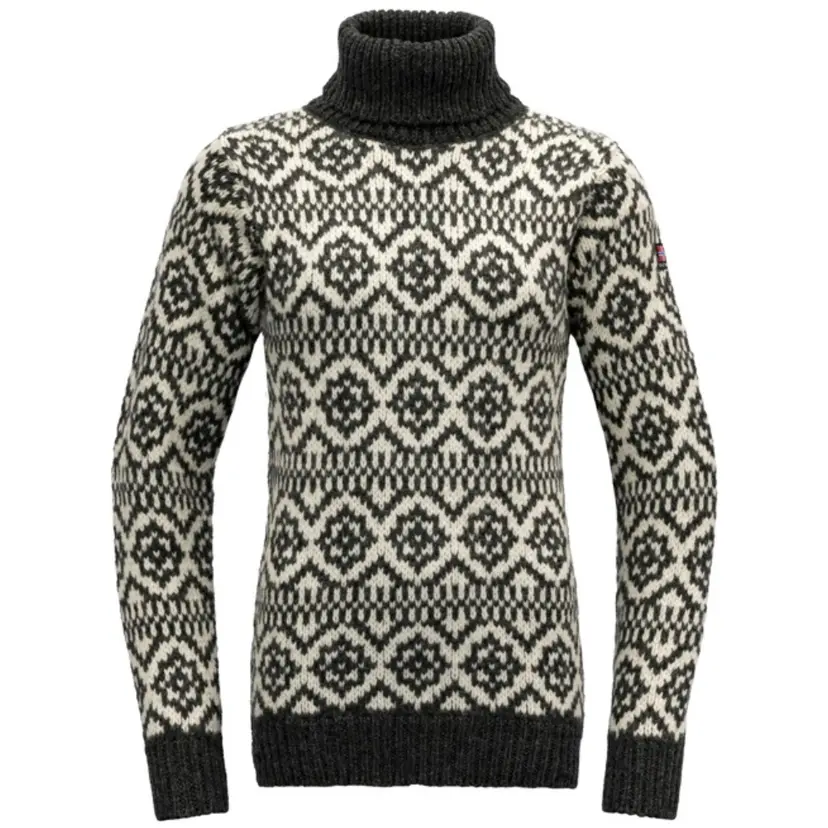 Devold Devold Hoddevik Wool High Neck Anthracite/Offwhite